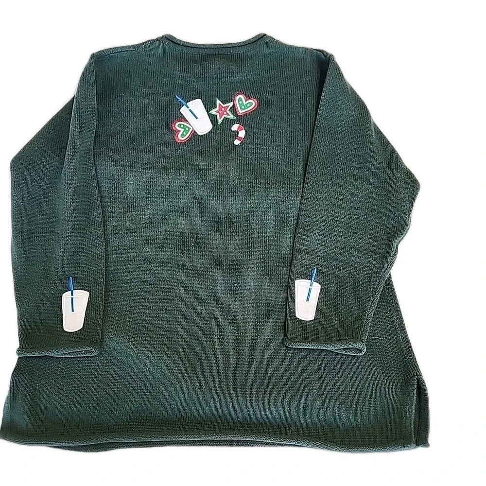 Vintage The Quaker Factory Santa Clause Christmas Knit Crewneck Sweater Size‎ 1X